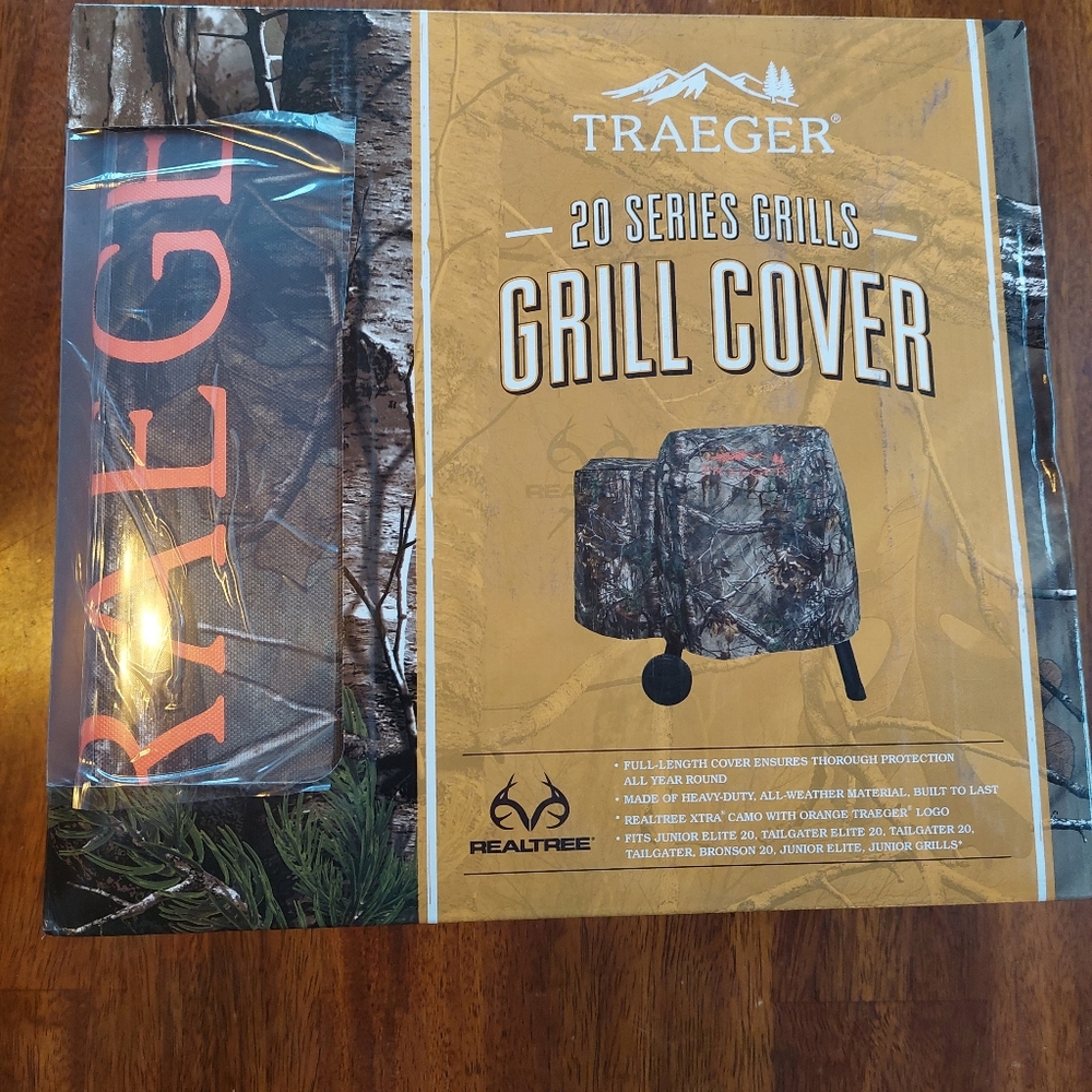 Traeger 20 Series Grill Smoker BBQ Cover Realtree Camo Brand New Full Length
